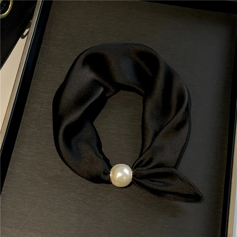 Parelketting Magnetische gesp Luie zijden sjaal Dameshanger Sjaal Sleutelbeenketting Zijden sjaal