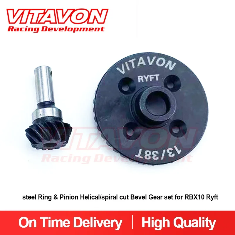 

VITAVON HD steel Ring & Pinion Helical/spiral cut Bevel Gear set for RBX10 Ryft