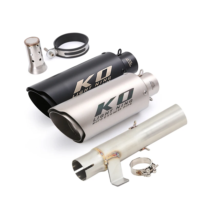 For KOVE 400X/500X EURO5/SINGLE SWING ARM 2019-2024/510X 2023-2024 Slip On Motorcycle Exhaust Mid Link Pipe Without DB Killer