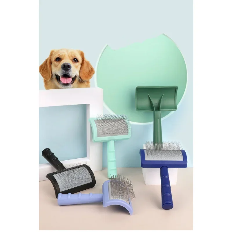 Brosse de toilettage pour animaux de compagnie, peigne pour chien et chat, outil de massage, fournitures pour livres, accessoires pour animaux de compagnie