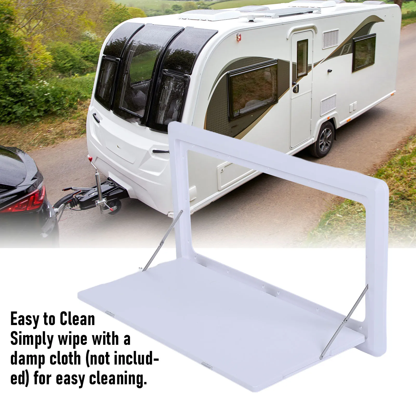 RV Folding Wall Table 800x450mm Strong Load Capacity Foldable Floating RV Lockable Wall Table for Camping RV Lockable Wall Table