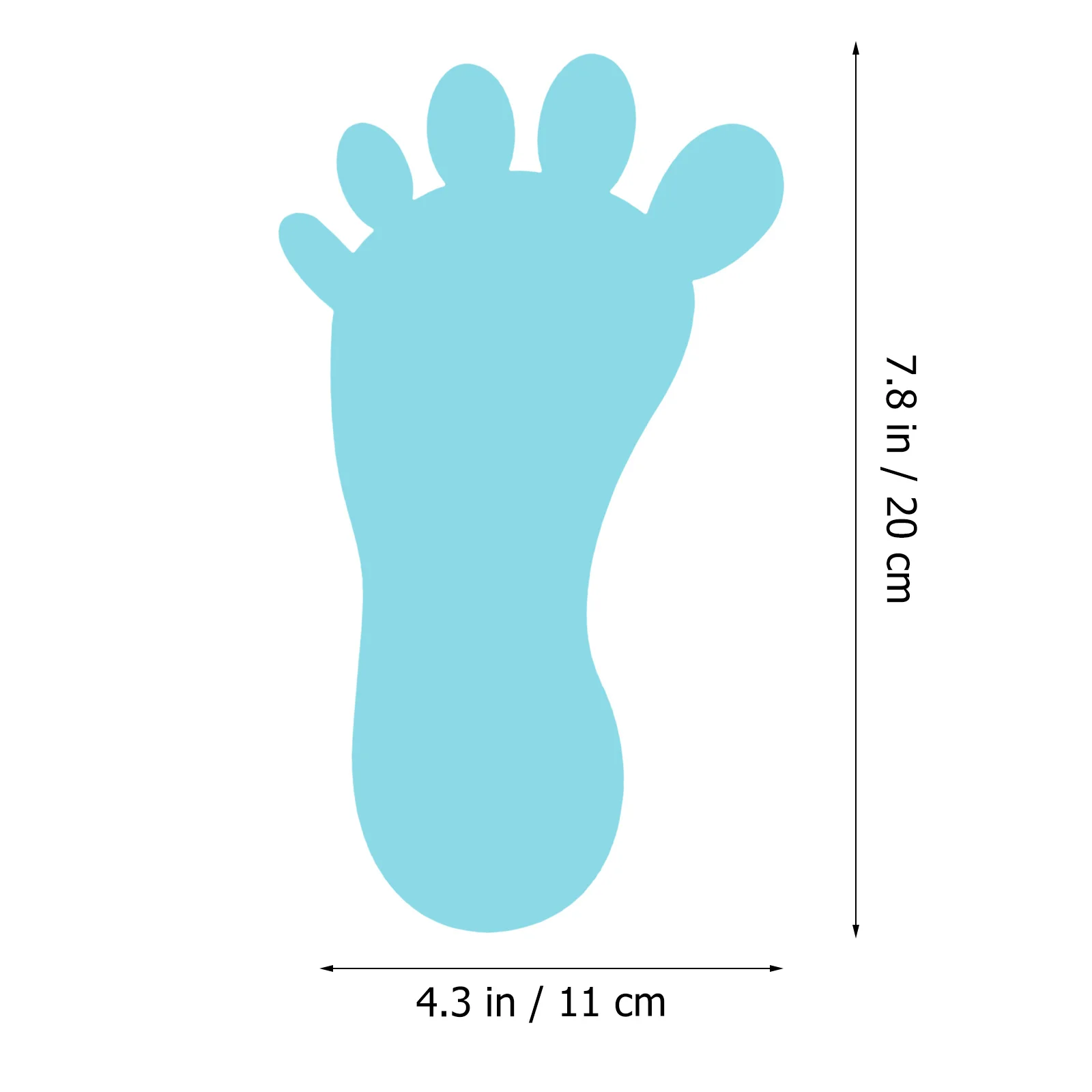 

24Pcs Small Feet Shape Sticker Removable Waterproof Wall Decal Easy Apply Home Wall Paper Decor for Mirror Door Smooth Surface