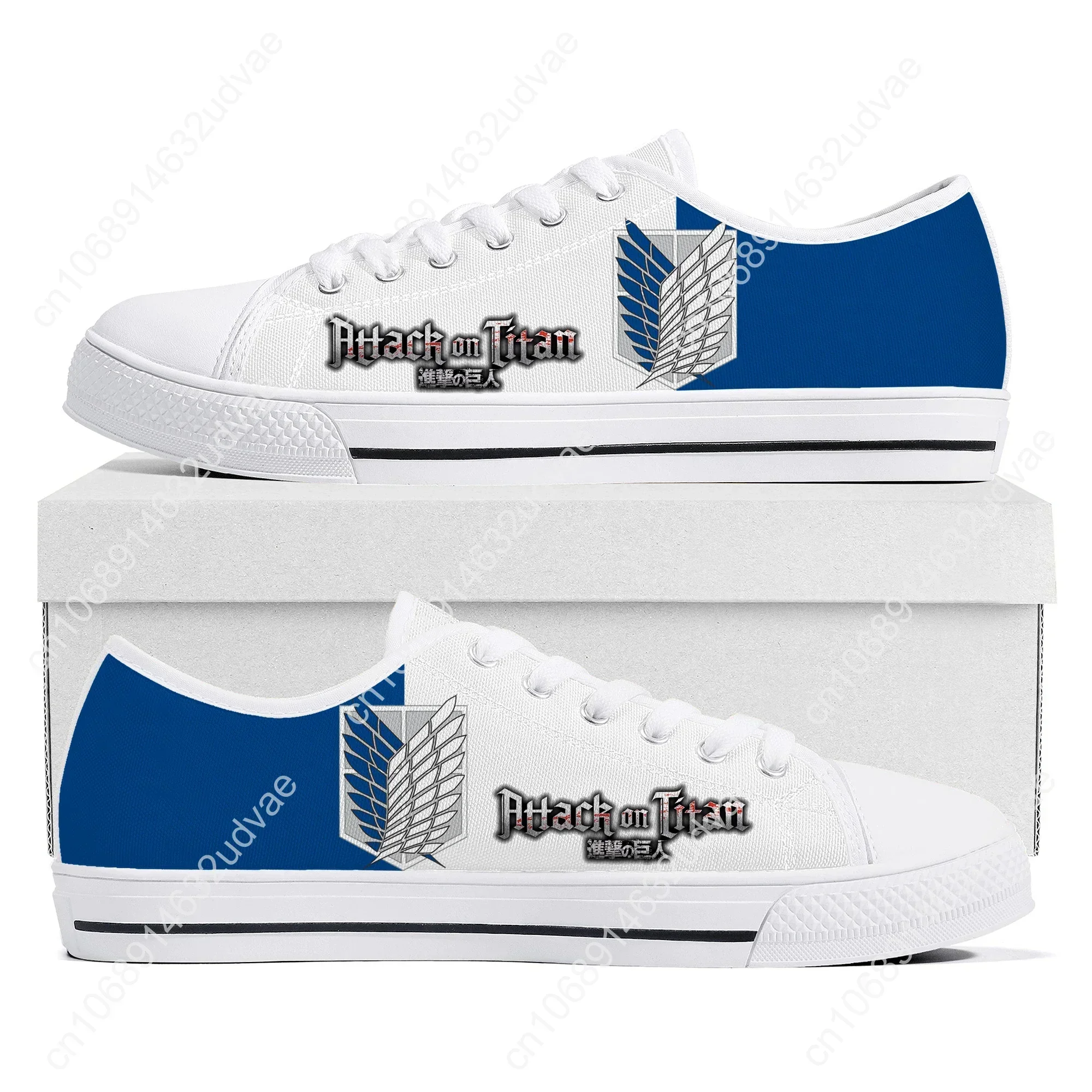 Anime Attack on Titan Levi Ackerman Low Top Sneakers High Quality Mens Womens Canvas Sneaker Couple Shoes Custom Shoe