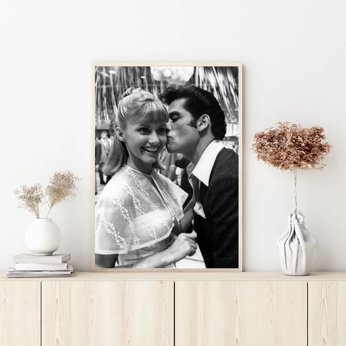 Danny And Sandy Star Poster Canvas Art Print Home Decoration Wall Painting ( No Frame )