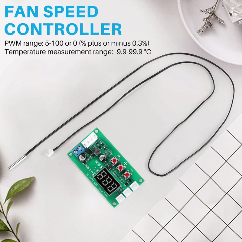 PWM Motor Fan Speed Controller DC 12V 24V 48V 5A 2 3 4 Wire Governor Temperature Control Support EC EBM Fan