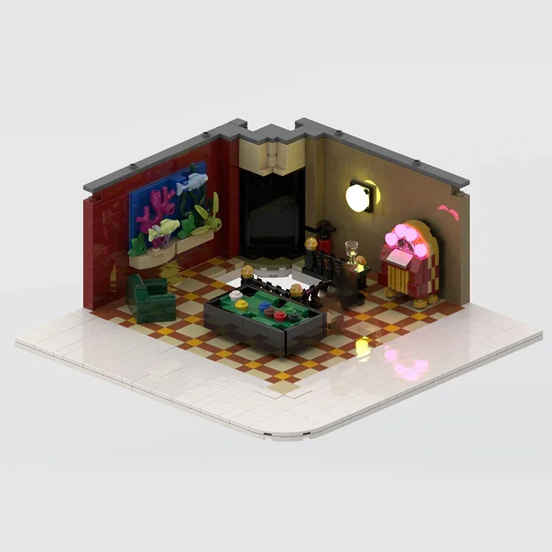 Briques Moc techniques City Street View, modèle Cocktail Bar, blocs de construction modulaires, cadeaux, jouets pour enfants, ensembles de bricolage à assembler
