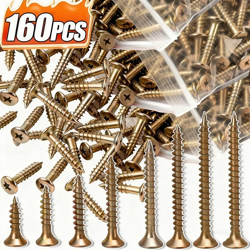 

Набор саморезов Phillips, плоские сверхмощные шурупы для гипсокартона, крепежные детали для мебели, наборы винтов для деревообработки «сделай сам»