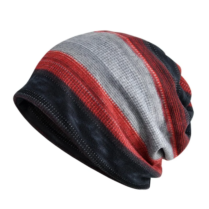 Autumn Winter Beanies Cap Scarf Cotton Casual Breathable Stretch Sun Hat Cycling Neck Warmer Head Wear