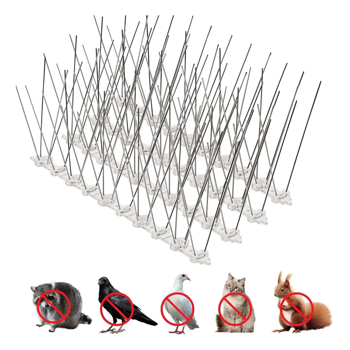 Bird Spikes for Pigeons Small Birds: Anti-Bird Nest Fence Spike for Deterring Birds, Crows, Smooth 10Pcs