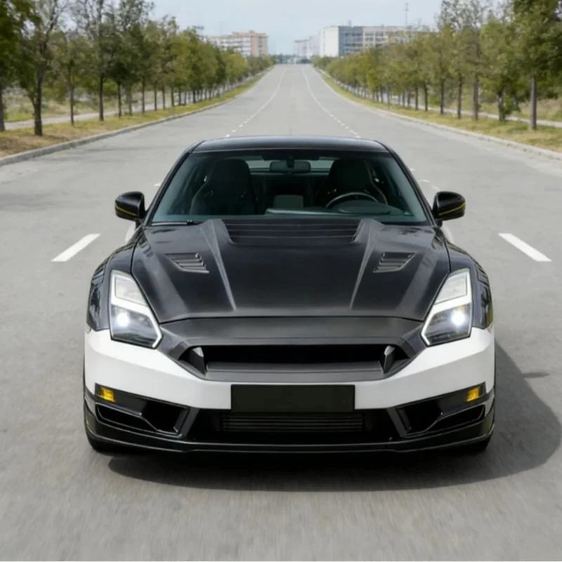 Комплект капота из карбона в стиле Nismo для GT-R R35 2008-2025 (внешние детали)