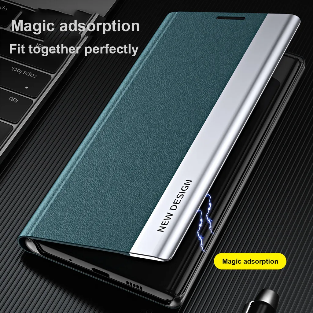 حافظة لهاتف سامسونج جالاكسي S25 FE S25Ultra S25Edge S25 Plus S24 FE 5G غطاء حماية كامل من جلد البولي يوريثان الفاخر