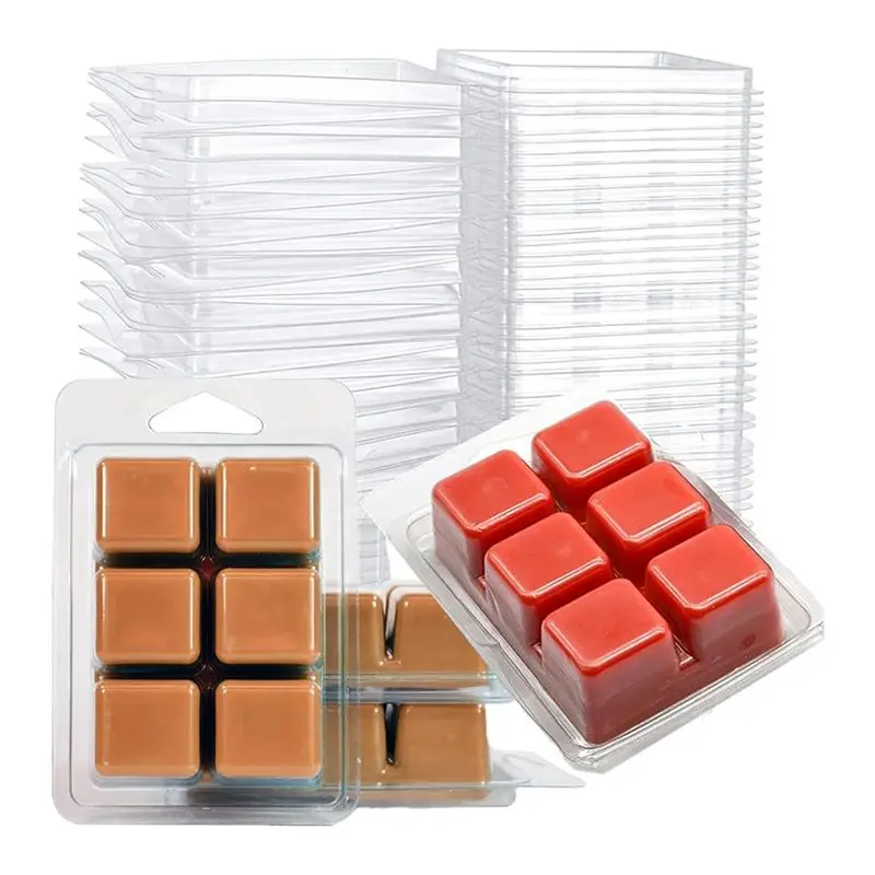 at44-square-empty-wax-melt-molds-6-cavity-clear-plastic-clamshell-mold-120-pack-set-container