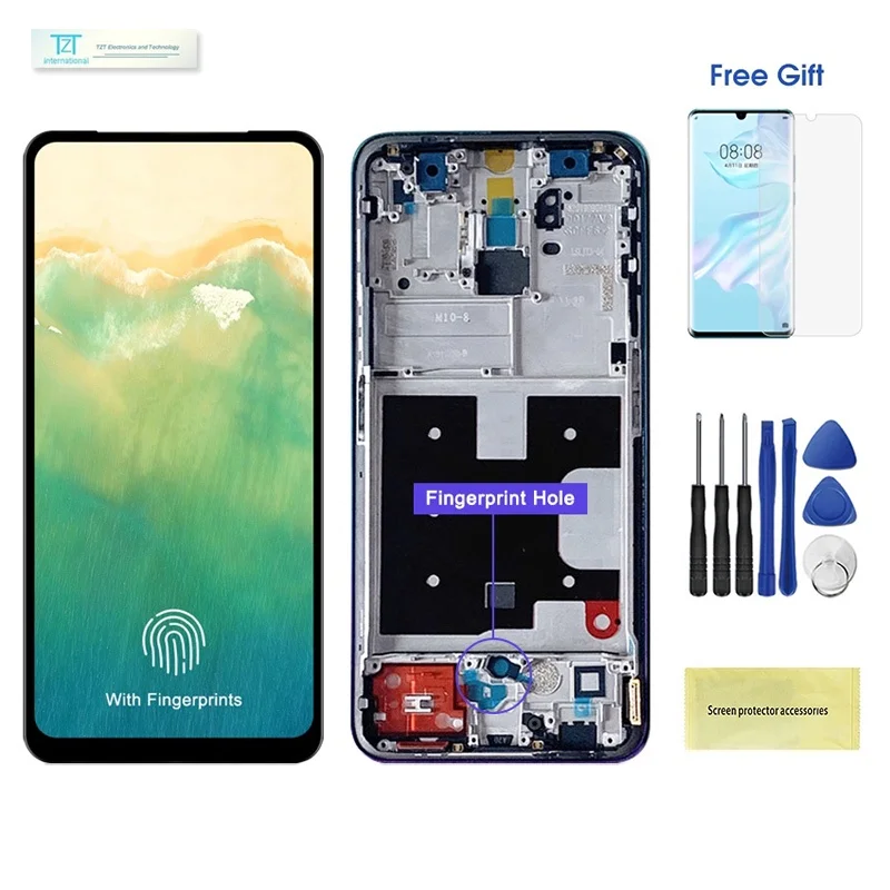【DIY-مع الإطار】Super Amoled لـ OPPO Reno 2F/ 2Z / Reno2 F / Reno2 Z مجموعة استبدال شاشة LCD مادة Oled الأصلية