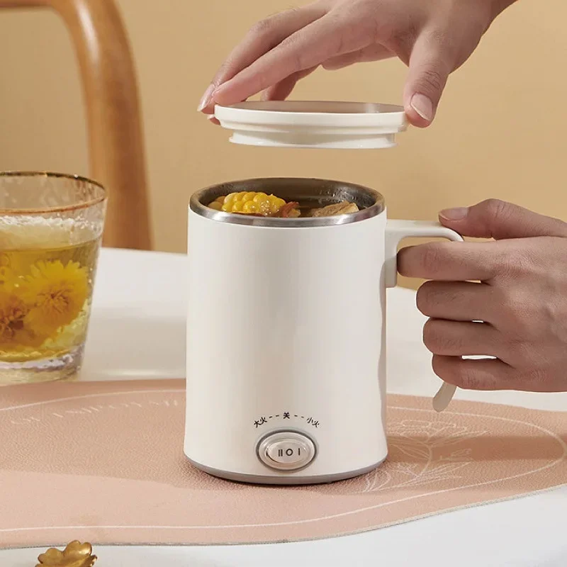 350ml Mini Health Pot Portable Multifunction 304 Stainless Steel Electric Kettle 2 Gear Office Flower Teapot Auto Power Off 300W