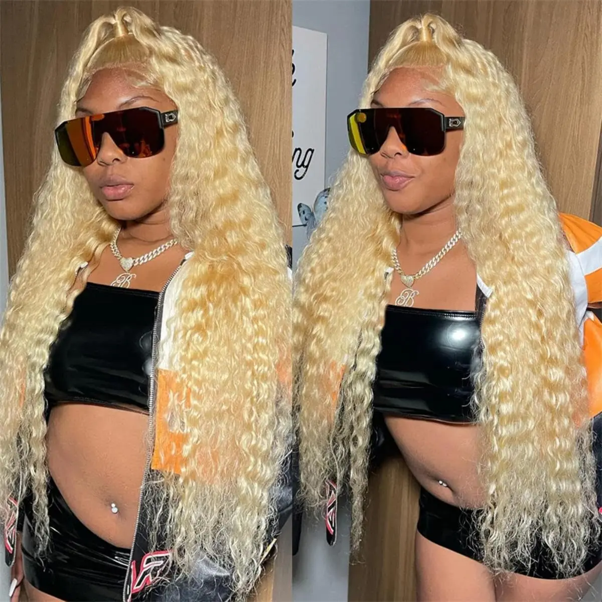 

613 HD Lace Frontal Wig Deep Wave 13x6 HD Lace Front Wig Human Hair 30 Inch Blonde 613 Colored Curly Wigs Preplucked Glueless
