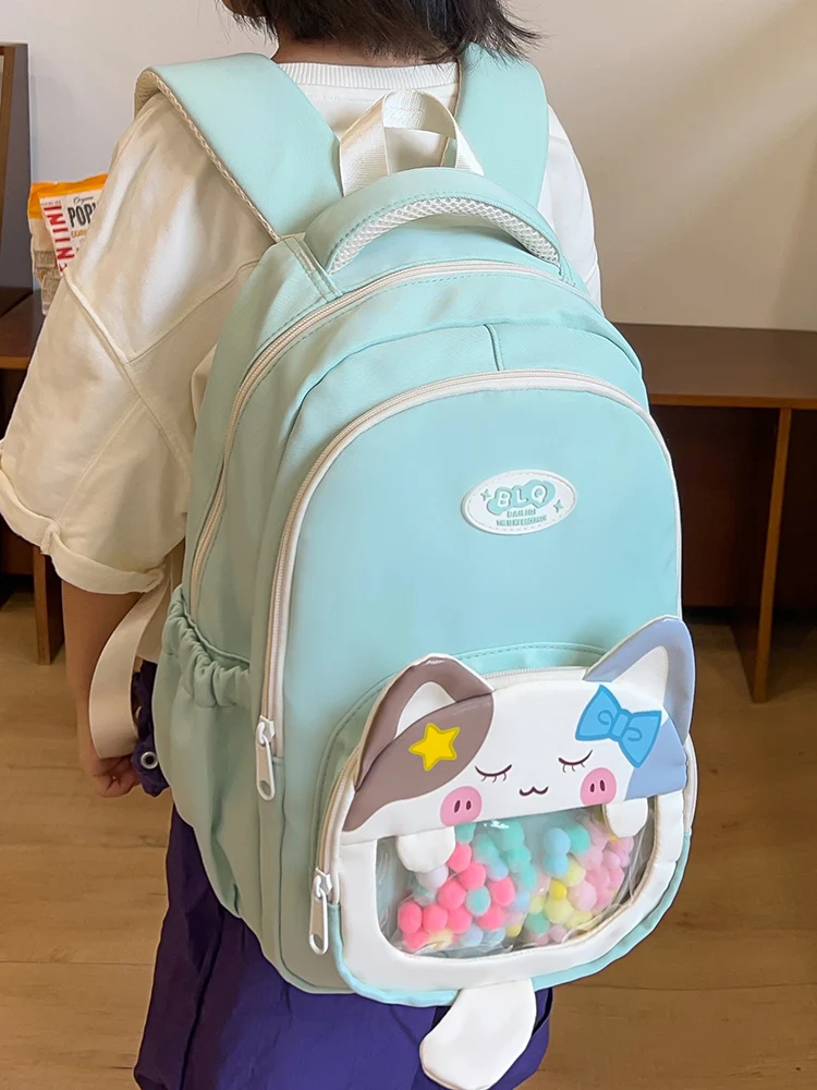 Mochila Infantil Bonita para Niñas de Primaria y Secunia, Estudiantes Universitarias, Mochila con Letras Estampadas, Bolso...