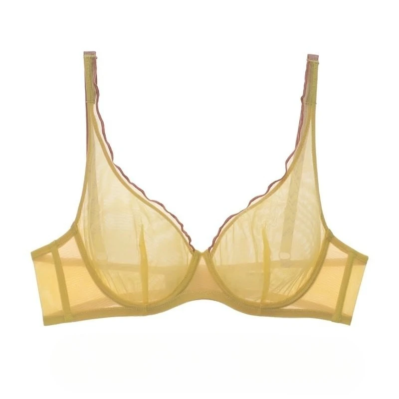 Damen-Dessous-Set ohne Polsterung, Push-up-BH, volle Körbchen, leichter Sommer-Minimizer-BH, ultradünner Stütz-BH, S-2XL, Bestseller