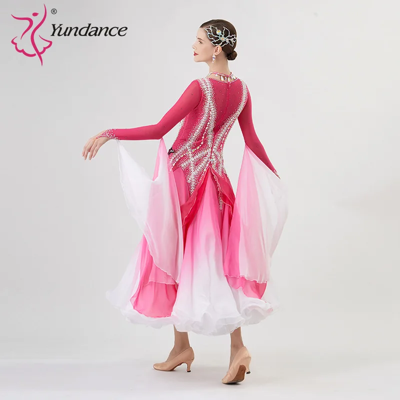 B-2269 nuove donne Modern Dance strass Color Diversity Dress Ballroom National Standard Waltz Competition Performance