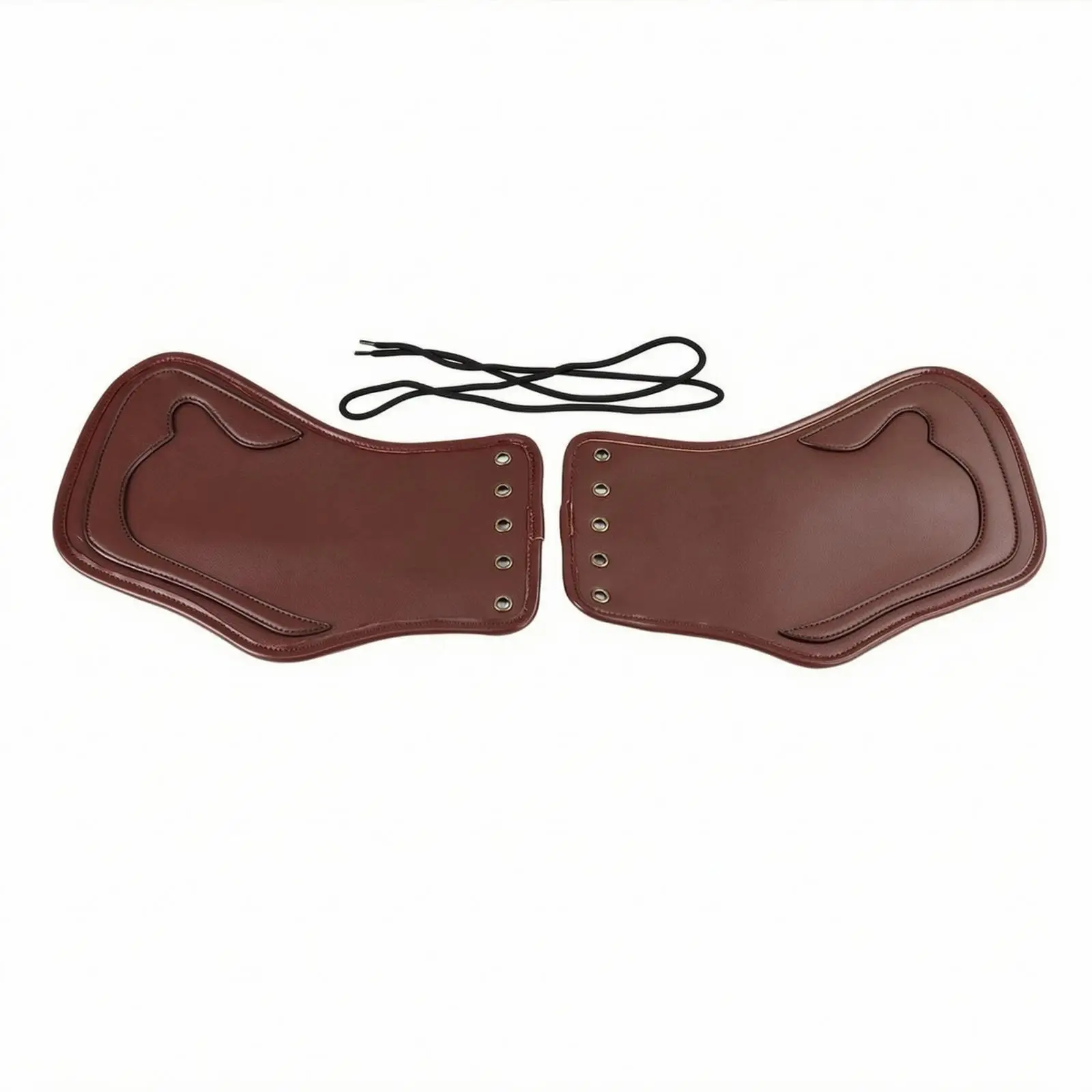Brown Motorcycle Engine Heat Pad Faux Leather Insulation Barrier Contoured Design for Leg Comfort on Touring