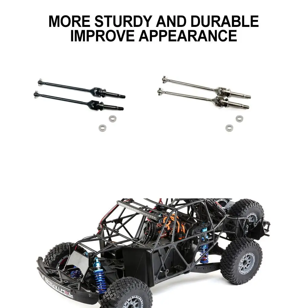 Steel 1/10 Front CVD Shaft RC Upgrade Part 2pcs Long-lasting Performance Rc Front CVD Shaft For LOSI Baja Rey 4WD RC Car Part