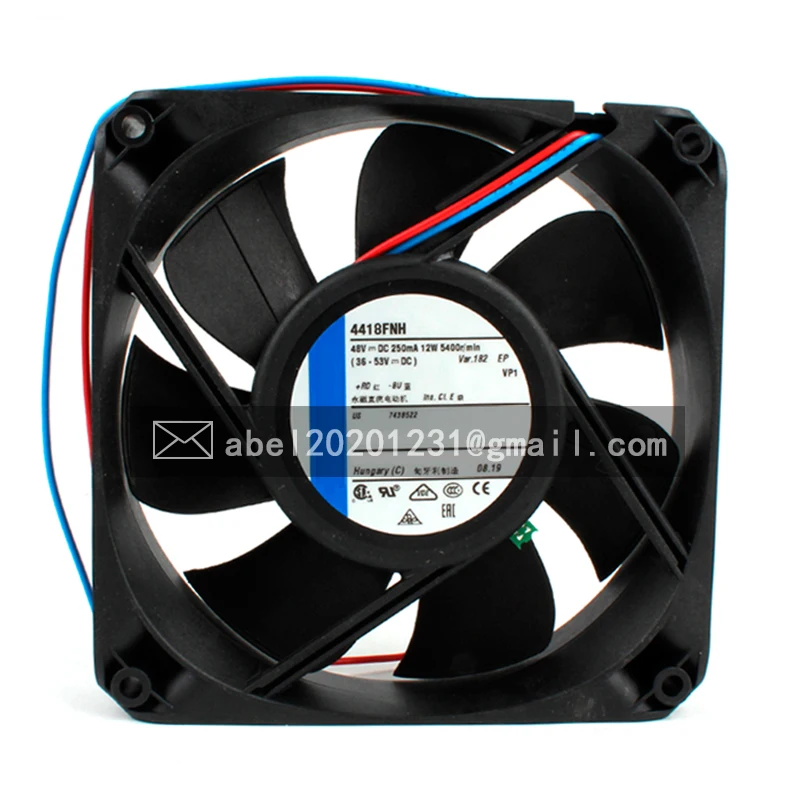 ยี่ห้อใหม่4418FNH 4418 FNH DC48V 250mA 12W พัดลมระบายความร้อน COOLER 12025 12ซม.120*120*25มม.