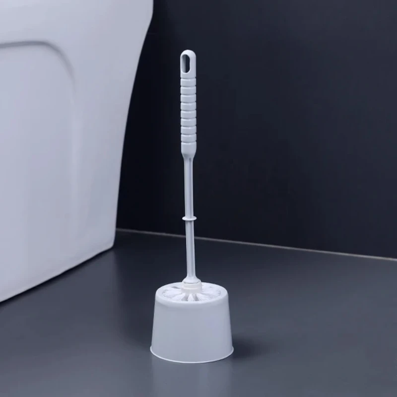 

1 Flat Soft Bristles Quick Drying Bracket Gap Toilet Brush With Base ,Bathroom Accessories Cleaning Tools