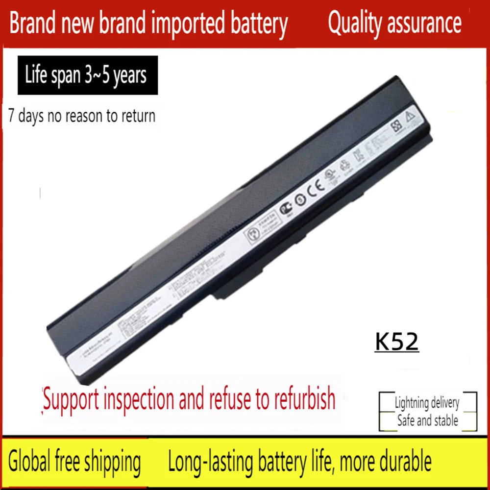 New Laptop battery for ASUS K52 K42JZ K52DR K52DY K52F K52J K52JB K52JE K52JK K52JR K52JT K52XI X42 X42J K42Jc K42JZ