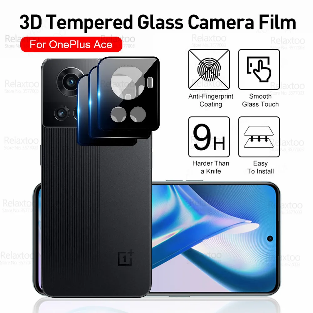 3-1Pcs 3D Back Camera Protector For OnePlus ACE Case Tempered Glass Ring For OnePlus 10R One Plus 10 R 5G Rear Lens Cover Funda