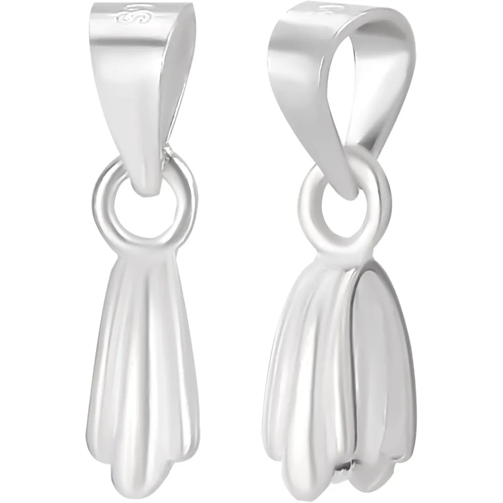 

10Pcs/Box Pendant Pinch Bails Sterling Ice Pick Pinch Bails Pendant Connector for Necklace Jewelry DIY Craft Making