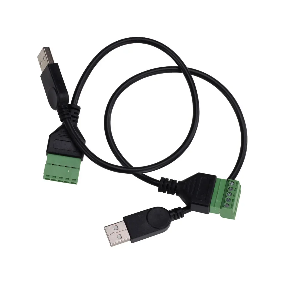 100 قطعة USB 2.0 ذكر إلى 5Pin أنثى الترباس برغي موصل كابل مع درع محطة التوصيل لحام سلك محول