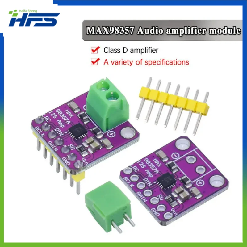 

Class D Amplifier Breakout Interface, Dac Decoder Module, Filters Audio Board for Raspberry Pi Esp32, Max98357 I2S 3W