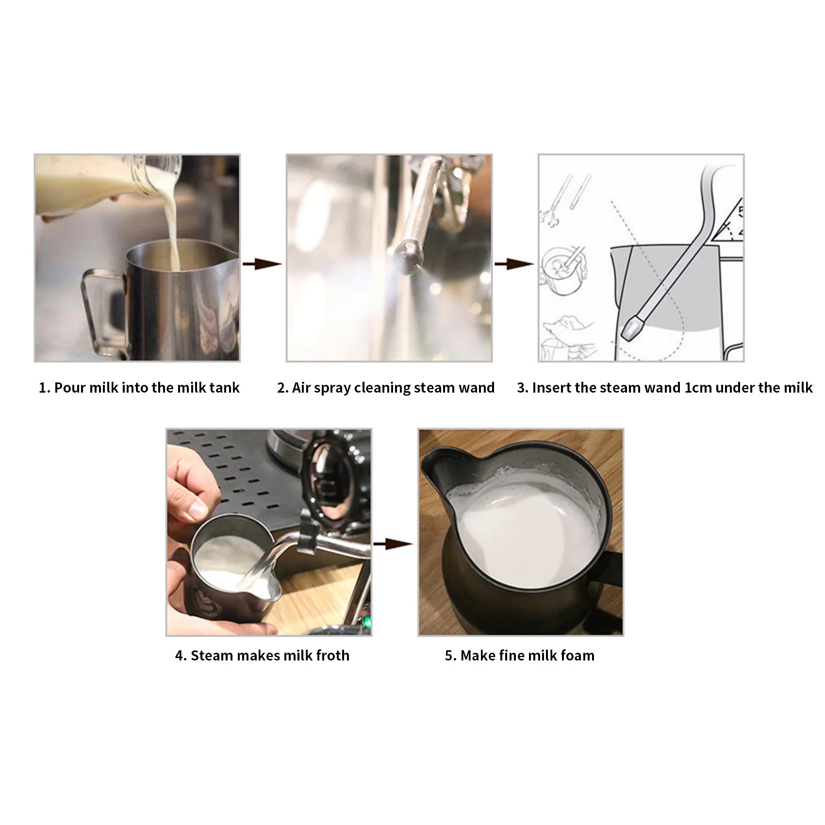 

A06R 4 Holes Coffee Machine Steam Nozzle Accessories for Breville 870/878/880 Perfect Milk Foam for Barista