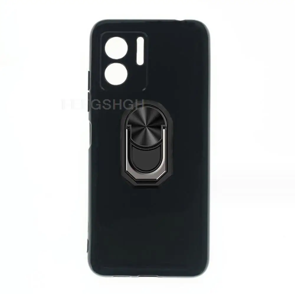 For Doogee N50 N 50 6.52" 2023 Back Finger Ring Soft TPU Silicone Case On FOR DoogeeN50 Bracket Phone Cover
