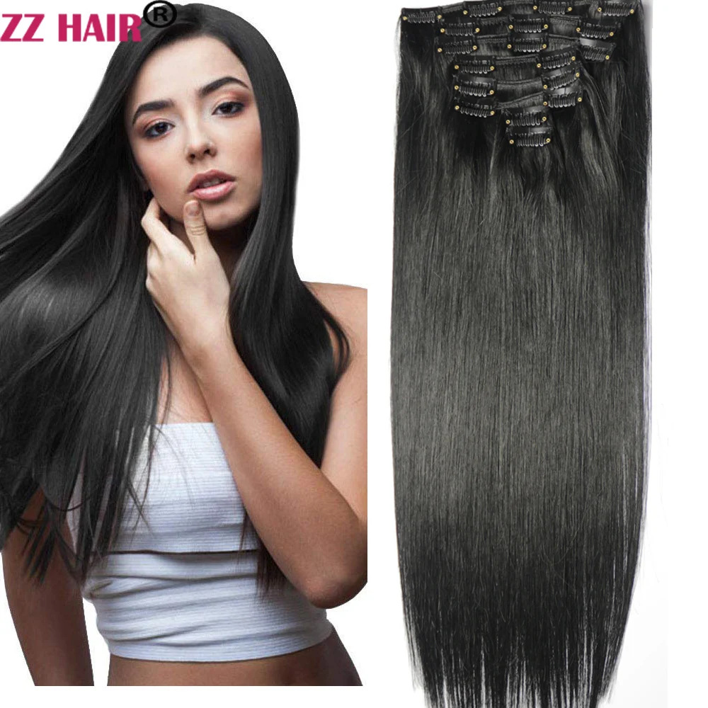 ZZHAIR 100% estensioni dei capelli umani brasiliani Remy 16 \