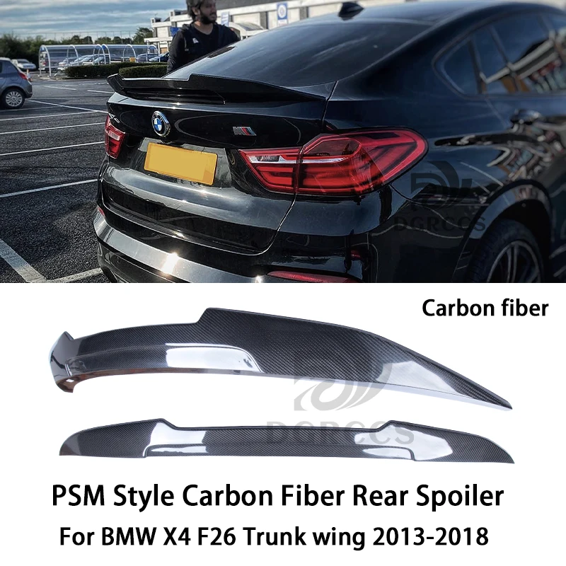 

For BMW X4 F26 PSM Style Carbon fiber Rear Spoiler Trunk wing 2013-2018 Carbon fiber FRP