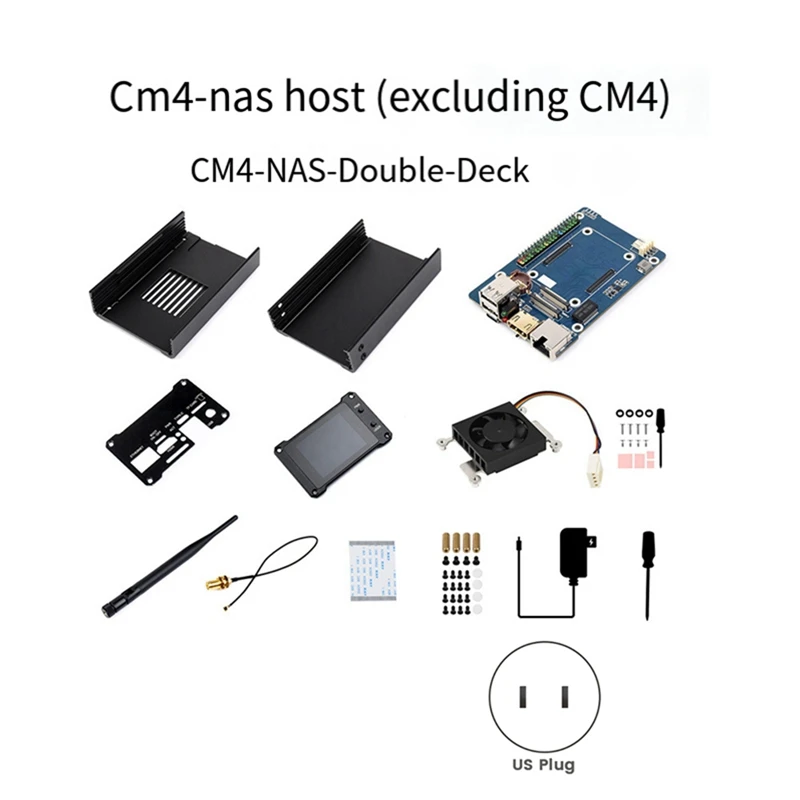 Modul untuk Raspberry Pi CM4 Compute modul NAS Server penyimpanan Host Antarmuka SATA 2 inci bagian layar LCD