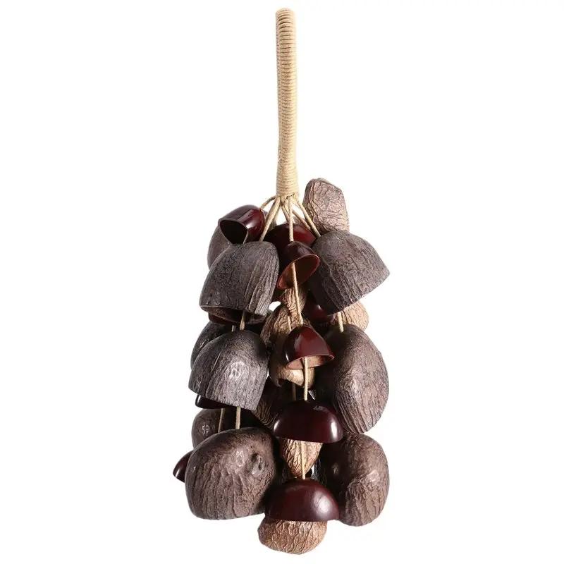 AA67 - Instrument de percussion pour la guérison sonore, shaker en coquilles de graines, 33 coquilles de noix naturelles, 3 types pour la méditation et la pleine conscience