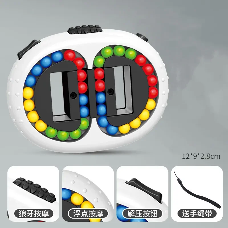 Juego de rompecabezas de cuentas giratorias para niños, frijoles mágicos giratorios, juguetes para la yema del dedo, aprendizaje educativo para adultos, alivio del estrés