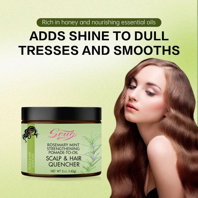 

Маска для волос с розмарином и мятой, 142 г, глубоко питательное масло для волос, увлажняет сухие волосы, смягчает разглаживает вьющиеся волосы, контроль