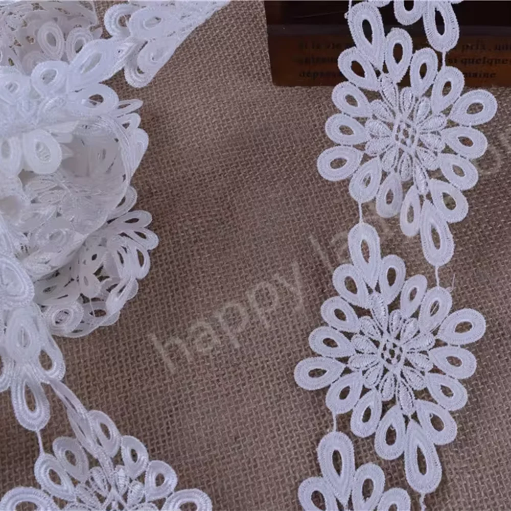 28yards Beautiful Venise/Venice Lace Trim White color Diamond shape  diy craft sewing~Costume/Dress~  wide :9cm