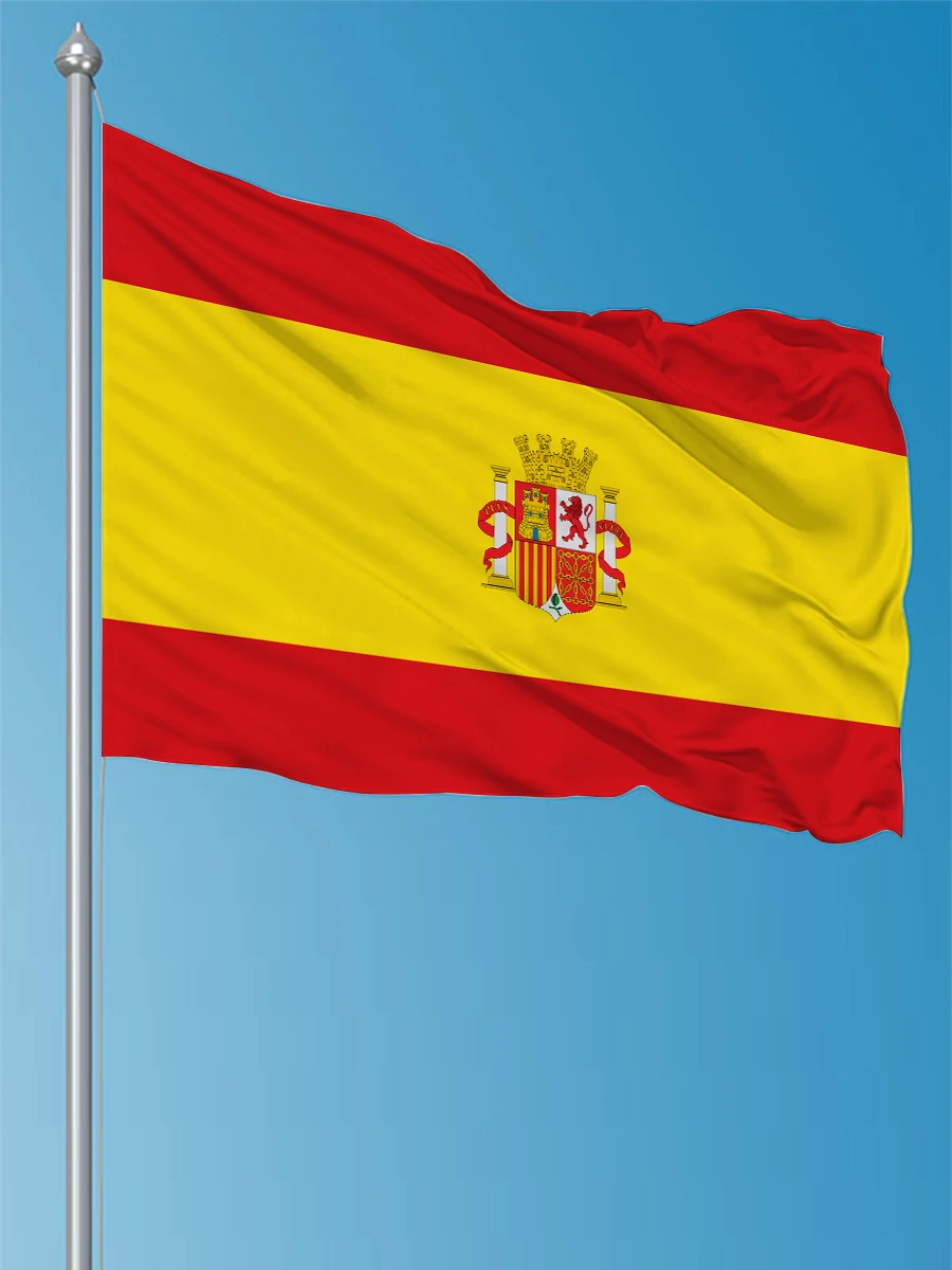 FLAGDOM  3X5Fts  90X150cm Spain Spanish Flag of Spain