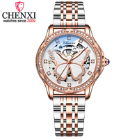 CHENXI Women Automatic Machine Watch Top Brand Luxury Creative Steel Women's Bracelet Watches Waterproof Ladies Wrist Watch