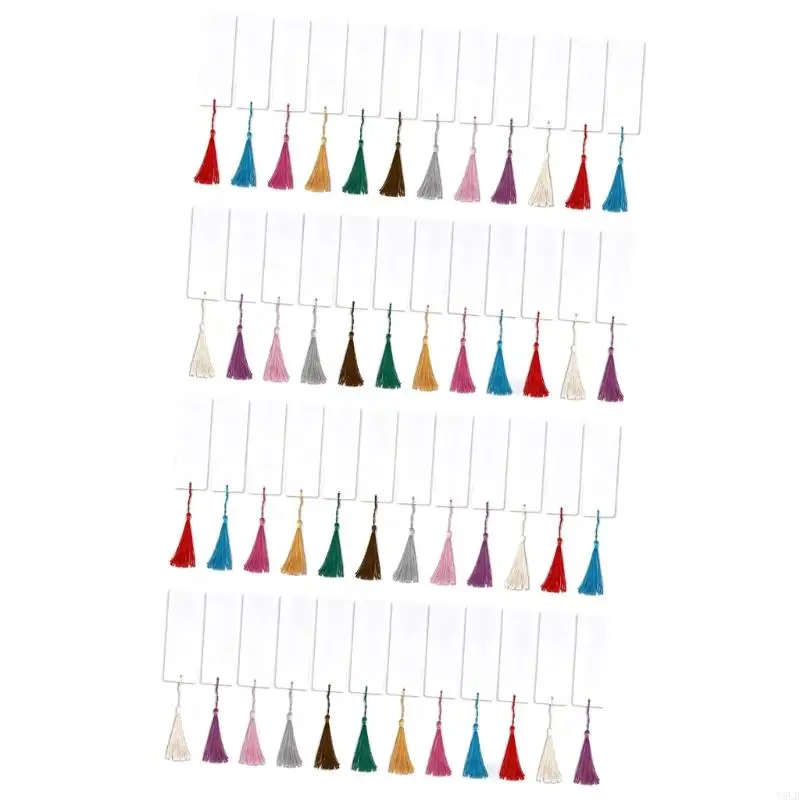 

Y5LB Color Tassels Craft DIY Bookmarks Blank Book Marks Craft for Classroom Project
