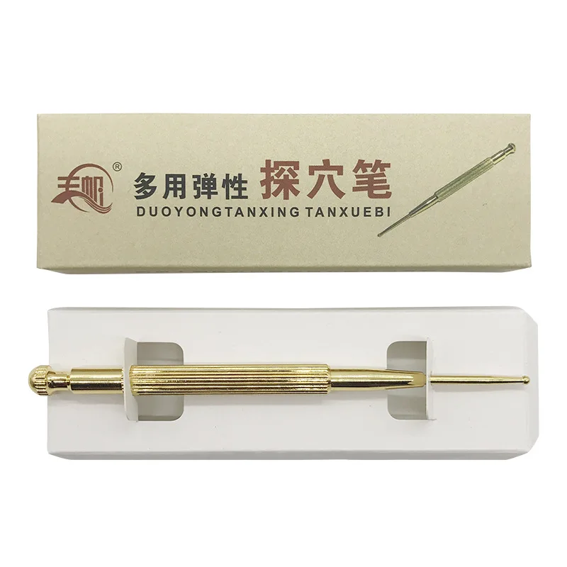 Brass Spring Auricular Probe Pen Stick Massage Detector Elastic Ear Lifting Patch Tool