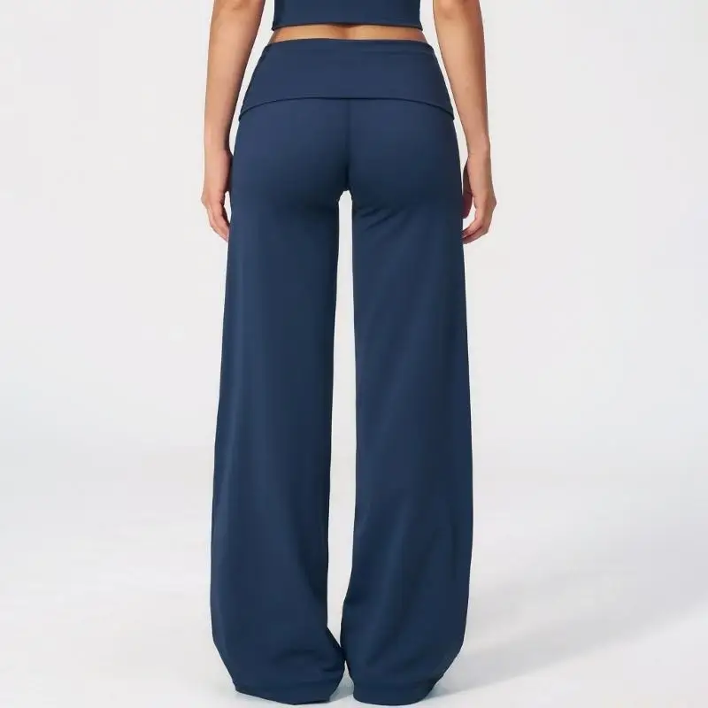 U2JB Women's Pants Drawstring Waist Wide Leg Casual Lounge Pant With Pockets