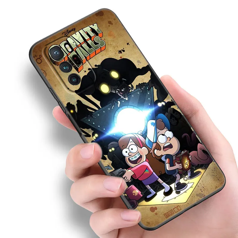 Gravity Falls Anime Black Silicone Phone Case For Xiaomi Redmi Note 9 10 11 11S 11T 12 13 Pro 5G Plus 9S 10S 12S