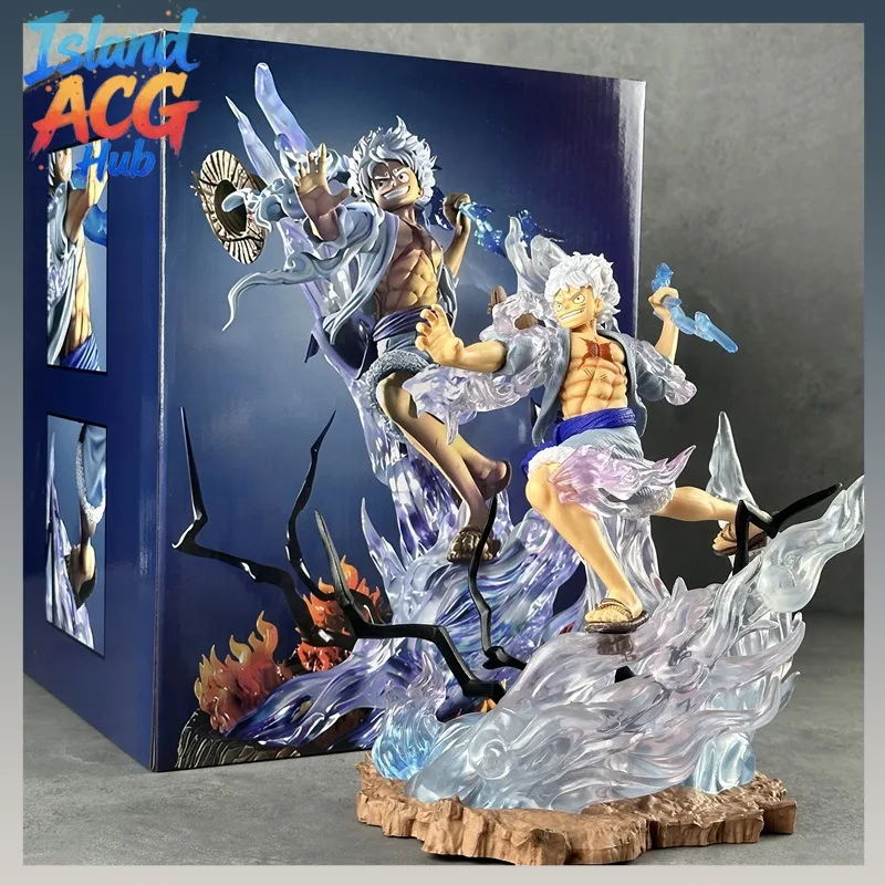 

One Piece Luffy Nika Gear 5 Style GK Figure Crystal Effect PVC Statue Desktop Ornament Collectible Decor Gift