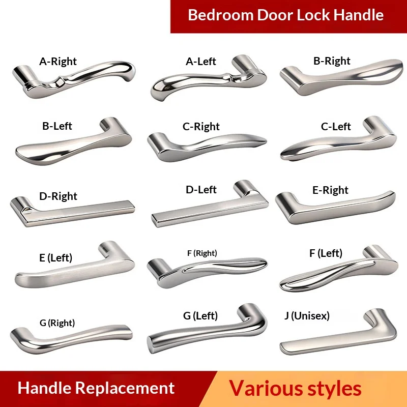 General-Purpose Door Handle for Bedroom Bathroom Indoor Wooden Door Pull Lock Accessories Home Improvement