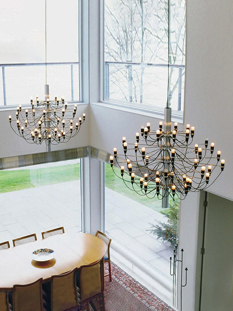 

LED Living Room Pendant Light Modern Dining Room Ceiling Lamp Designer Villa Chandelier Minimalist Style Bedroom Lighting Lamp