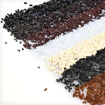 وصلات إطالة شعر كيراتين إيطالية قوية للغاية ، حبوب ، أسود ، بني ، لون شفاف ، جودة أصلية ، 1 +